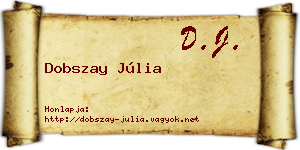 Dobszay Júlia névjegykártya